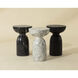 Goya 20 X 13.5 inch Marble Look / Black Outdoor End Table